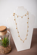 Necklace - Gold Chain with Mini Discs (Long)