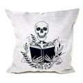 Throw Pillow - Reading Skelton