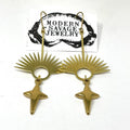 Earrings - Sunrays with North Star