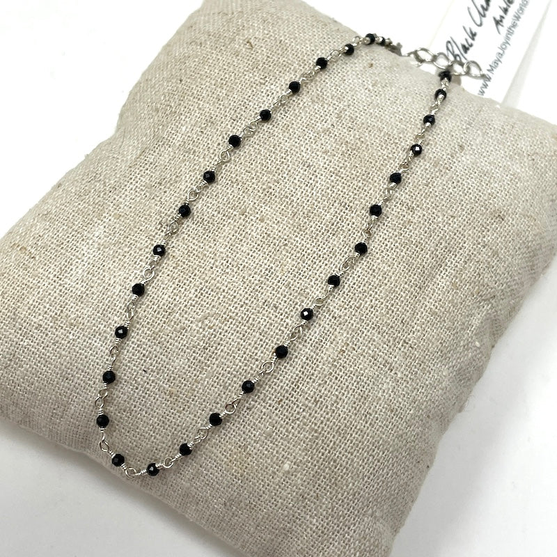 Gemstone Anklet - Silver