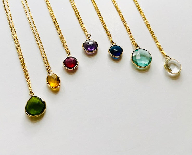 Birthstone Necklace - Gold