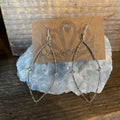 Earrings - Silver Marquise with Rhinestones