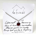 Birthstone Necklace - Silver