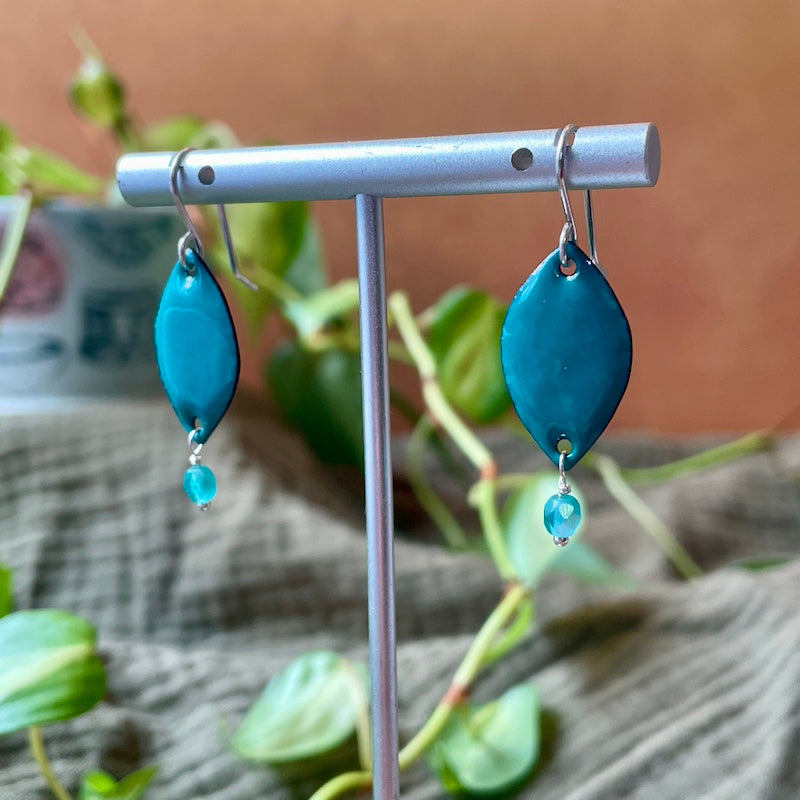 Petal Drop Enamel Earrings