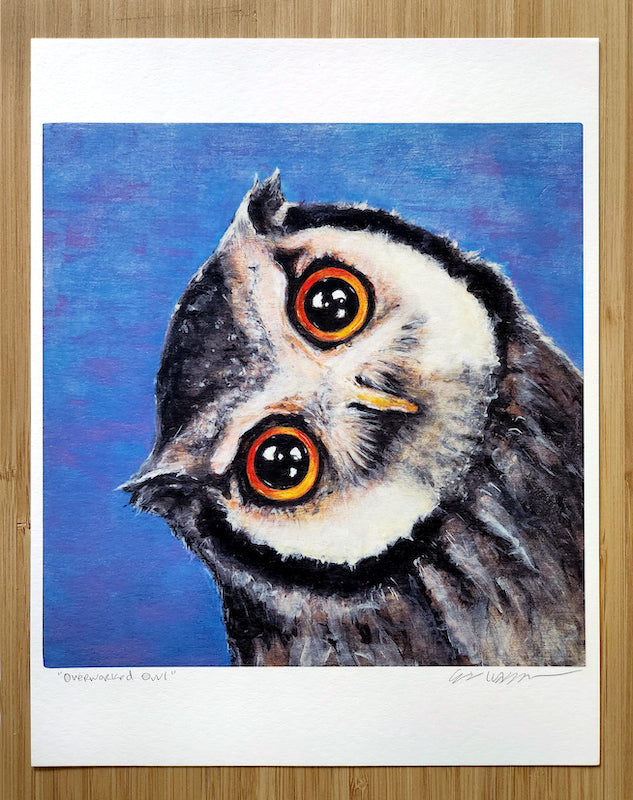 Print - Overworked owl