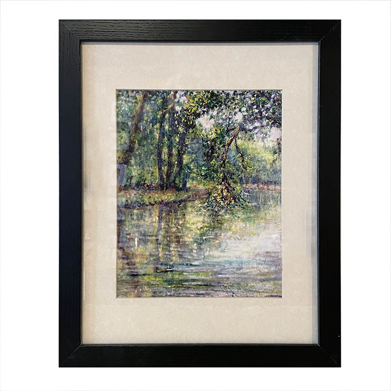 Framed Art Print - Branches Touching Avondale Lake