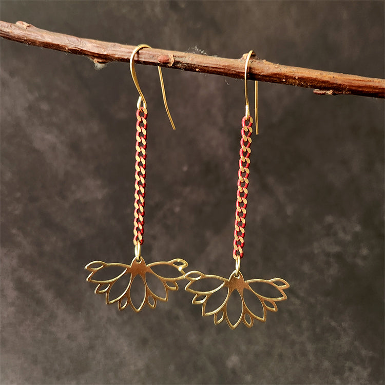 Earrings - Lotus dangle