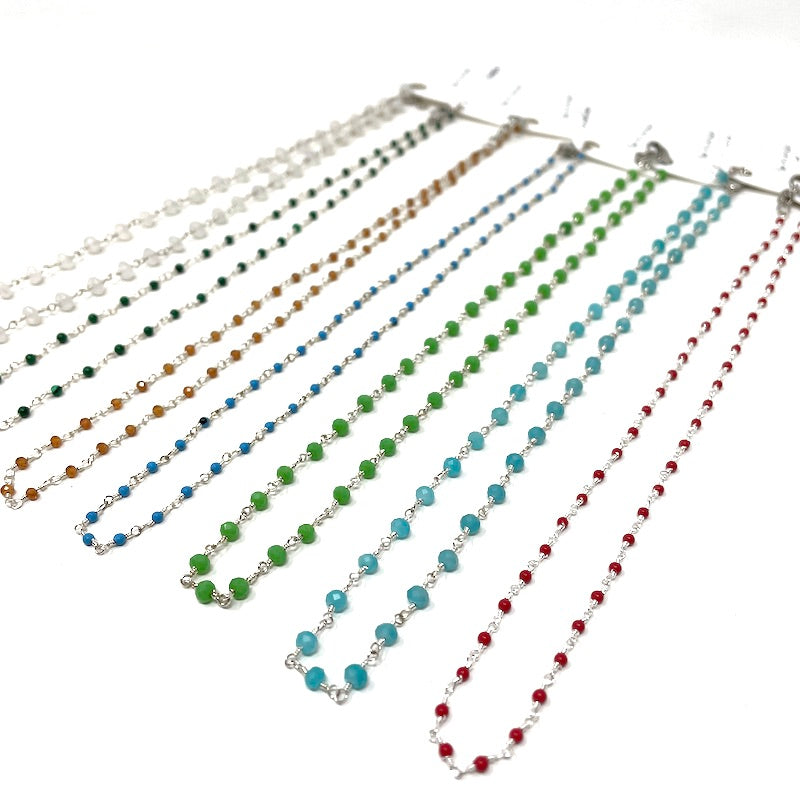 Gemstone Choker - Silver