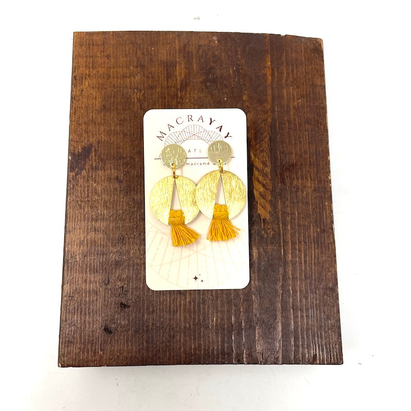 Earrings - Open Disc | Brass