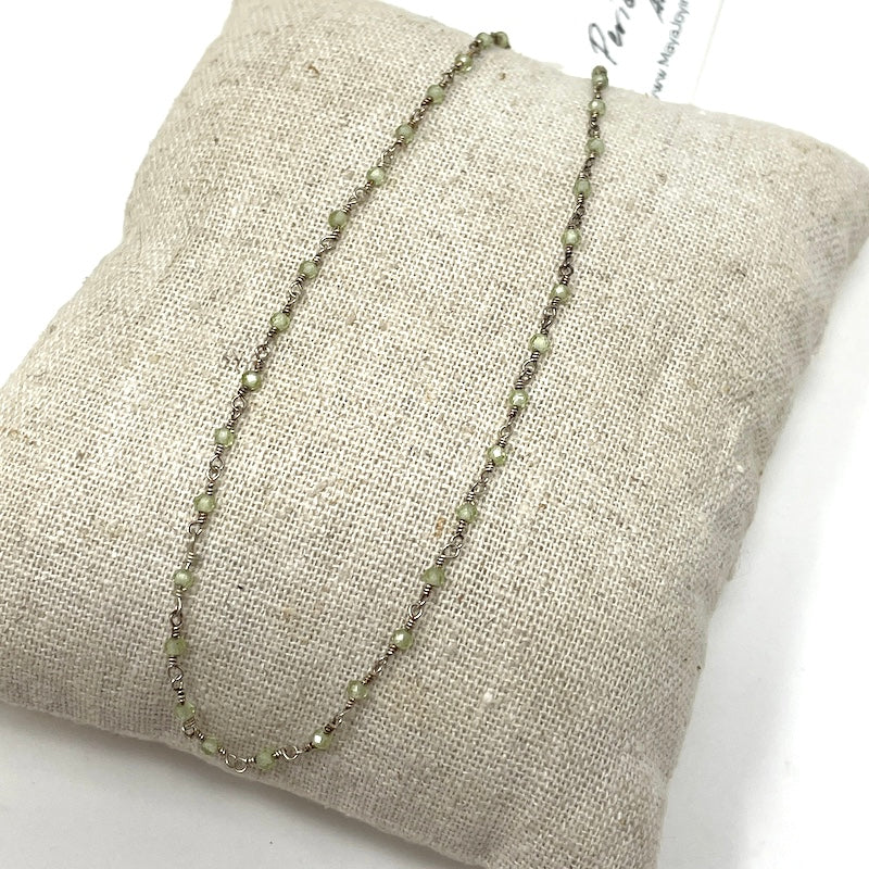 Gemstone Anklet - Silver