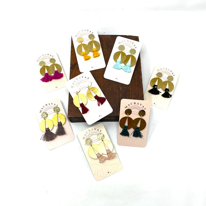 Earrings - Open Disc | Brass