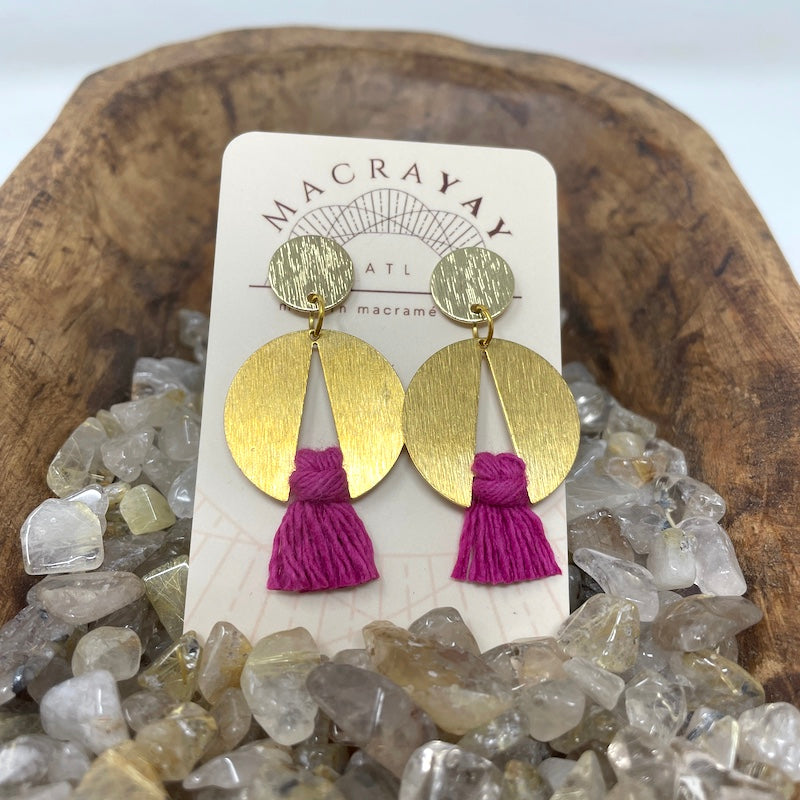 Earrings - Open Disc | Brass