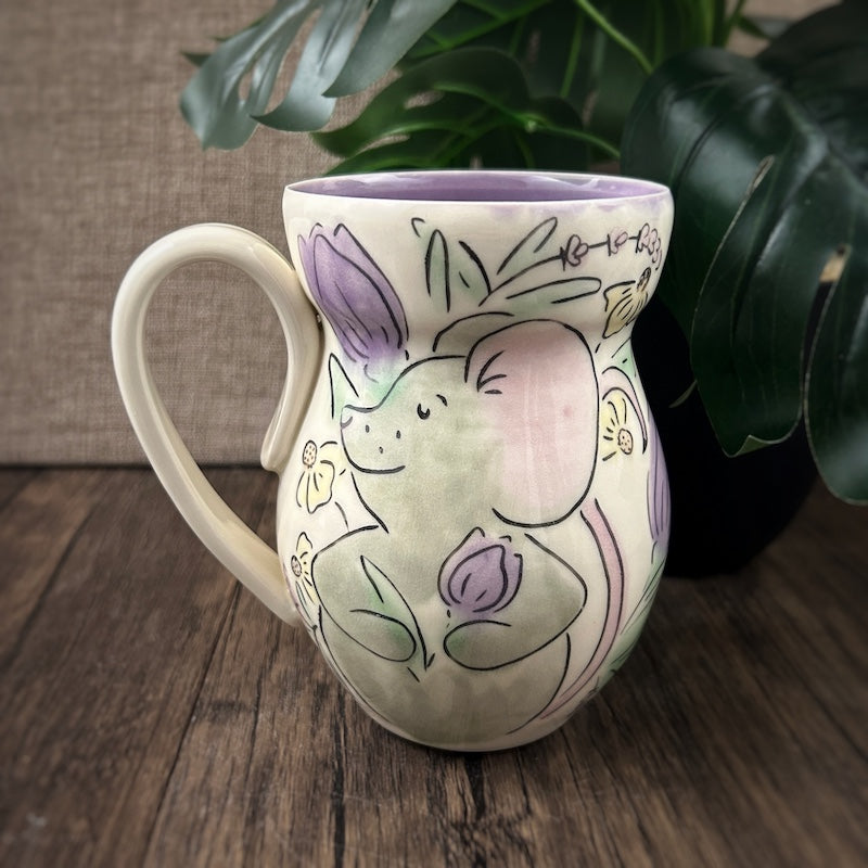 Curvy Coffee Mug - Sunflower, tulsi + bees