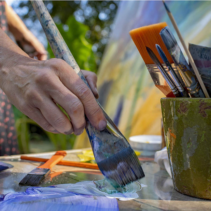 Expressive Acrylic Painting: Forest Fox