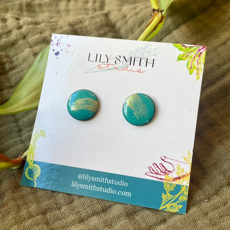 Dot Enamel Studs