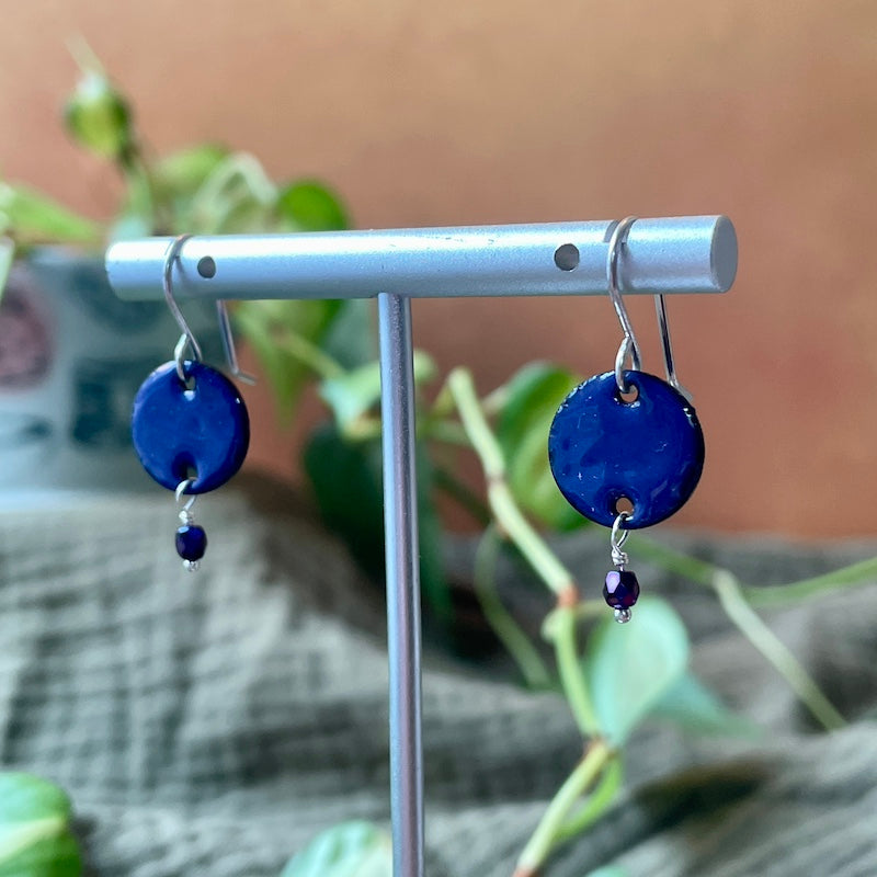 Circle Drop Enamel Earrings