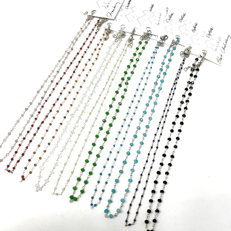 Gemstone Choker - Silver