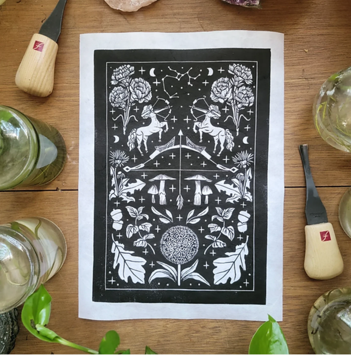 Block Print - Zodiac