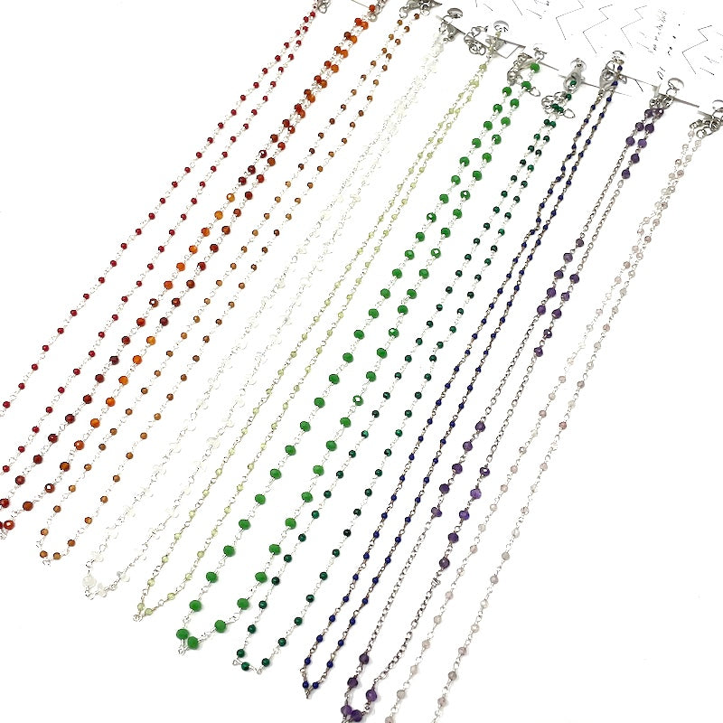 Gemstone Necklace - Silver