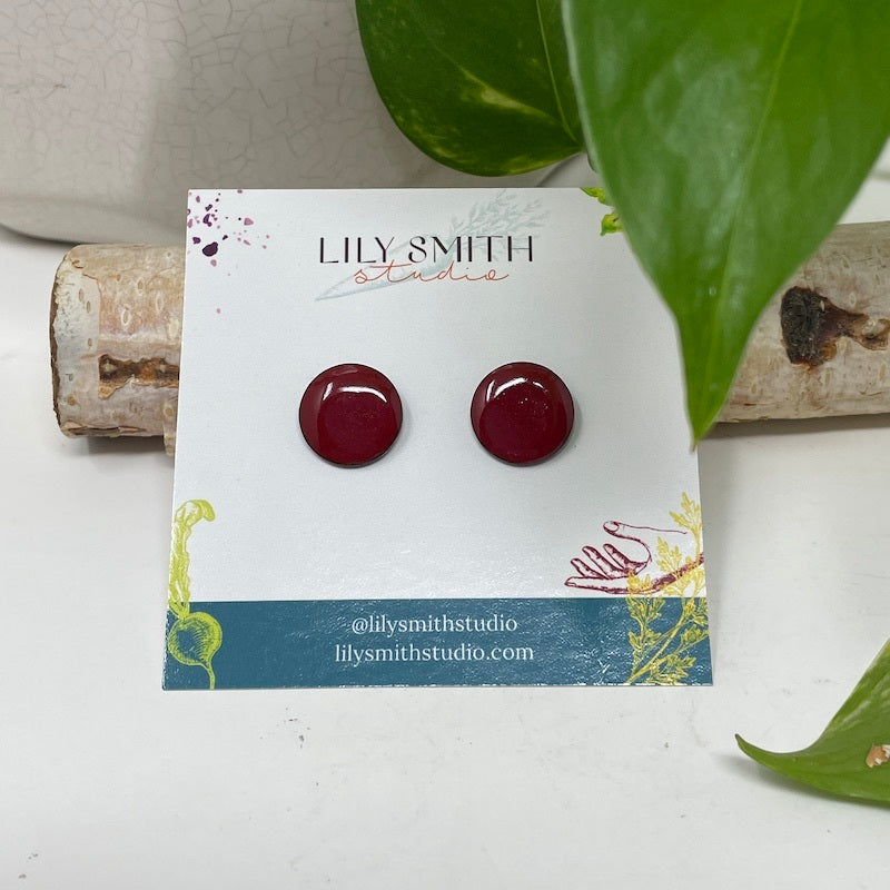 Dot Enamel Studs