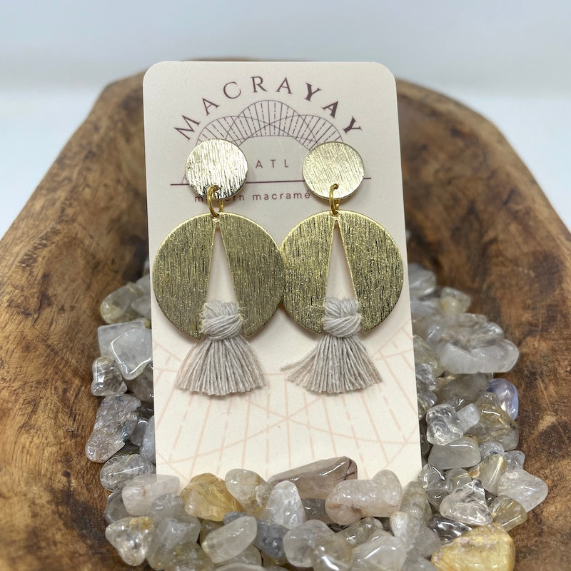 Earrings - Open Disc | Brass