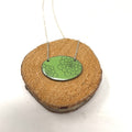 Green Chrysanthemum Doodle Necklace