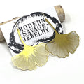 Earrings - Ginkgo Leaf - Cutout