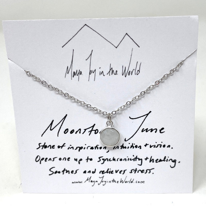 Birthstone Necklace - Silver