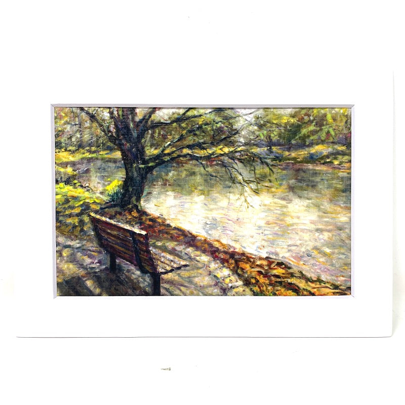 Art Print - Reflections from bench