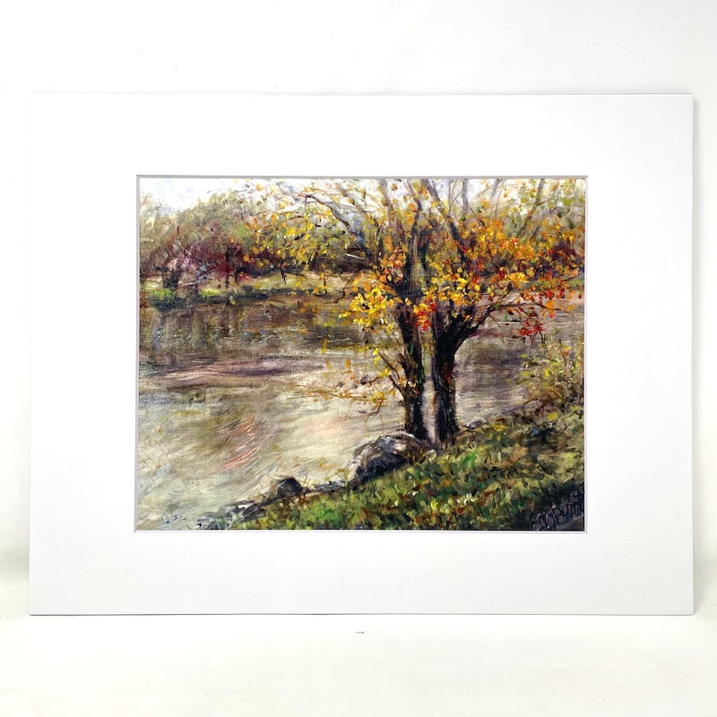 Art Print - Fall ablaze at Avondale Lake