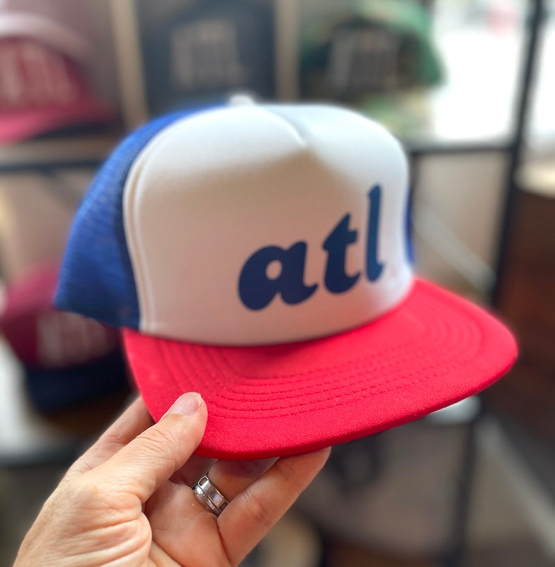 ATL Hat- Trucker red+white+blue