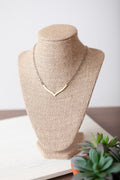 Necklace - Oxidized Brass V