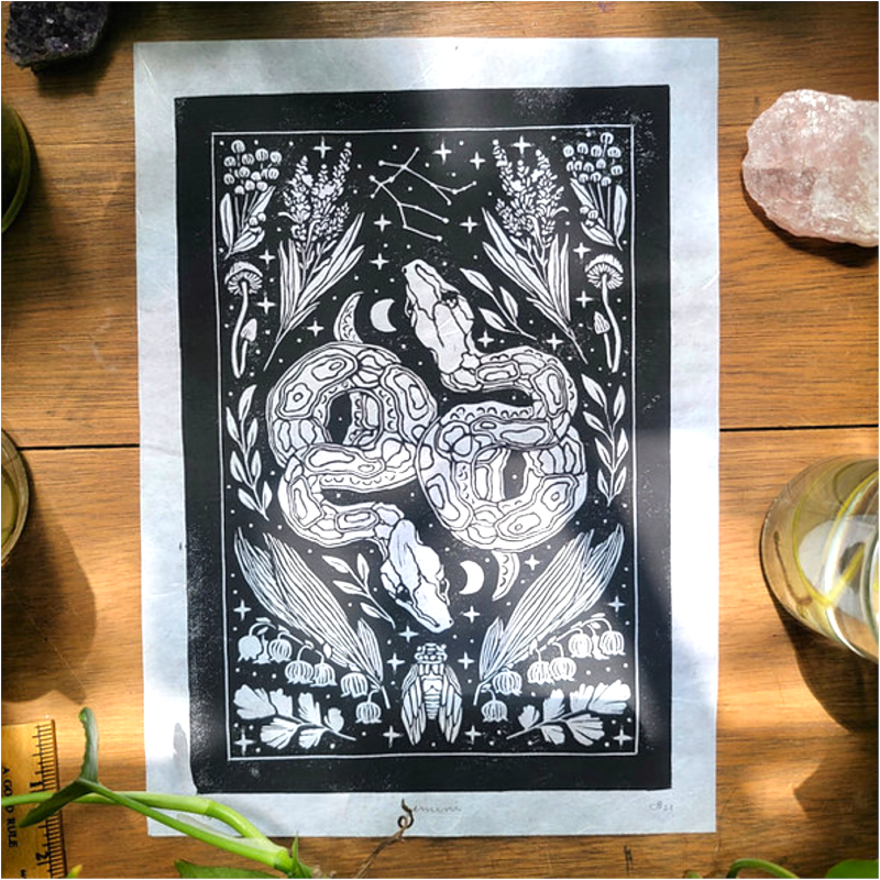 Block Print - Zodiac