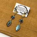 Earrings - Labradorite Star Burst Drop