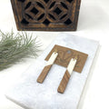 Earring - Wood and Resin Rectangle