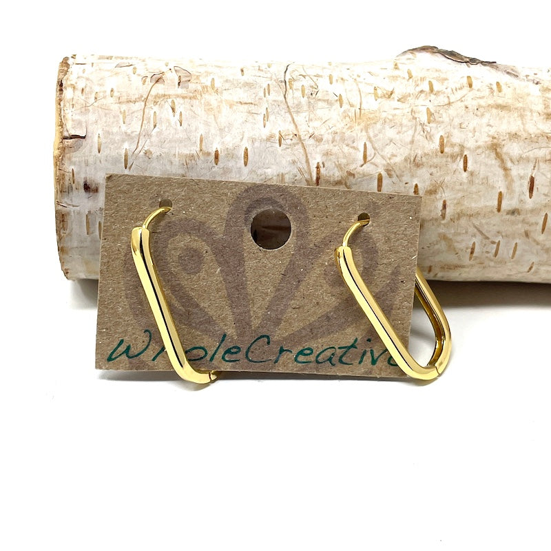 Earrings - Rectangle or Square Hoops