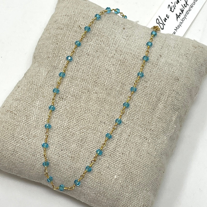Gemstone Anklet - Gold