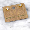 Stud Earrings - Clear Crystal