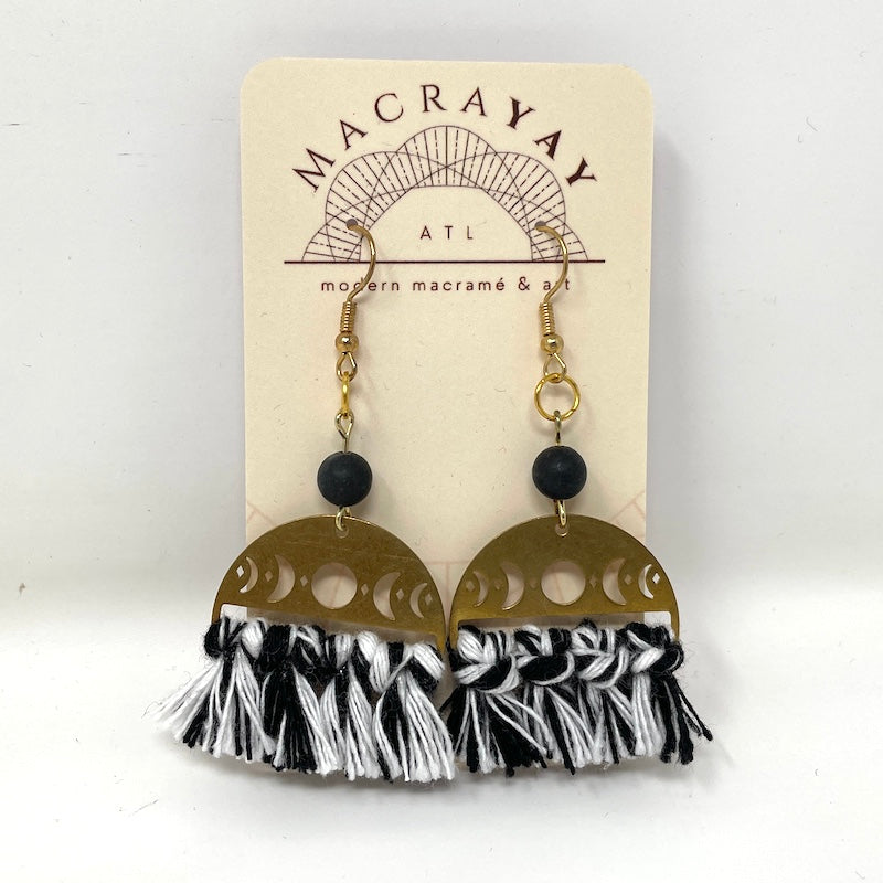 Earrings - Moonphase | Brass