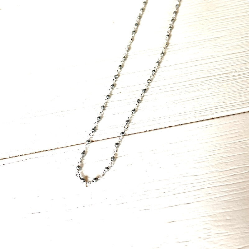 Gemstone Necklace - Silver