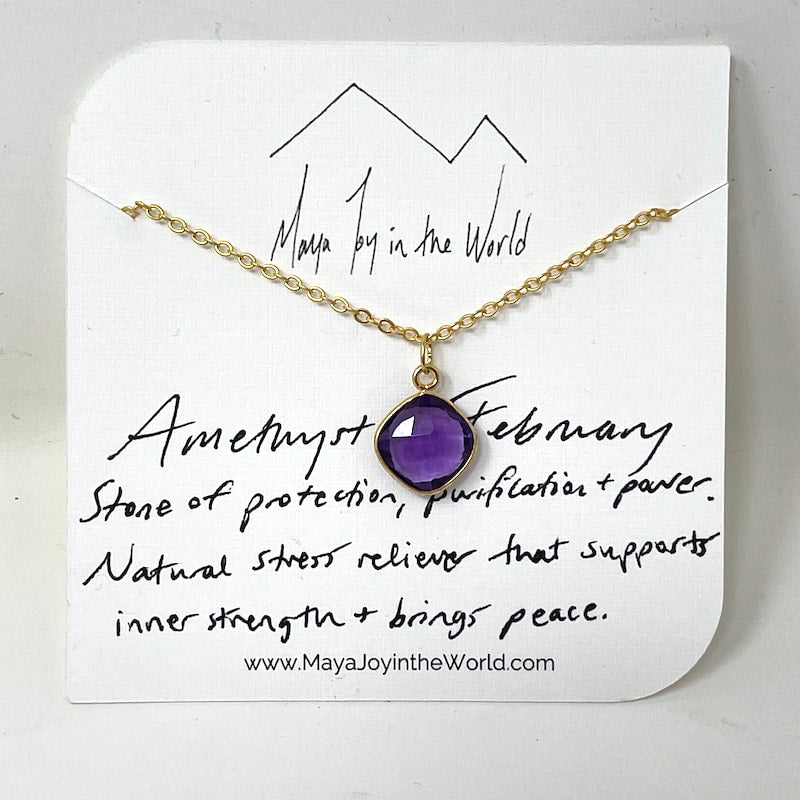 Birthstone Necklace - Gold