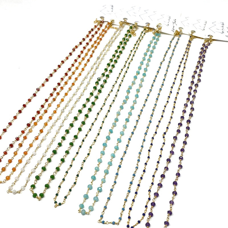 Gemstone Necklace - Gold