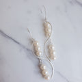 Earrings - Pearl Spirals - SS