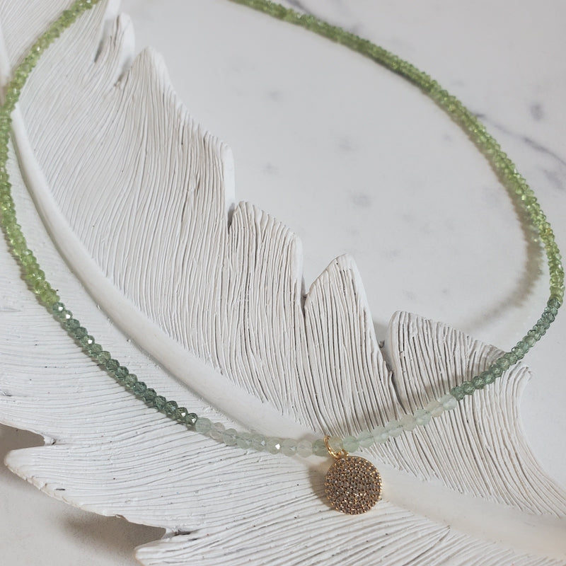 Necklace - Tiny Gem Disc