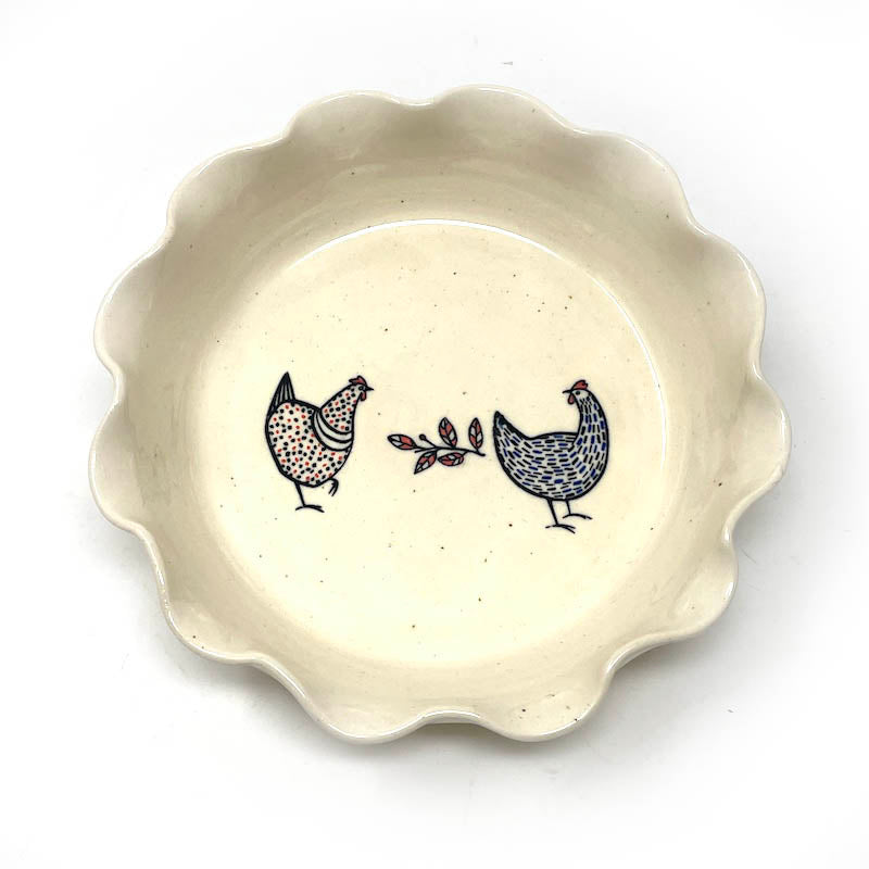 Pie plate - Chickens