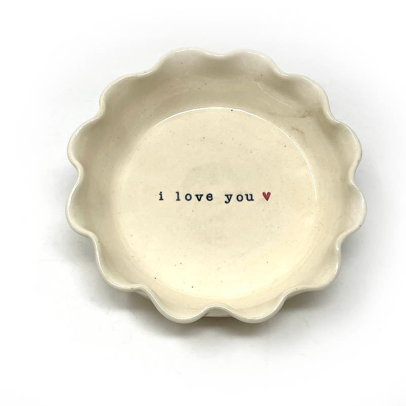 Pie plate - I love you