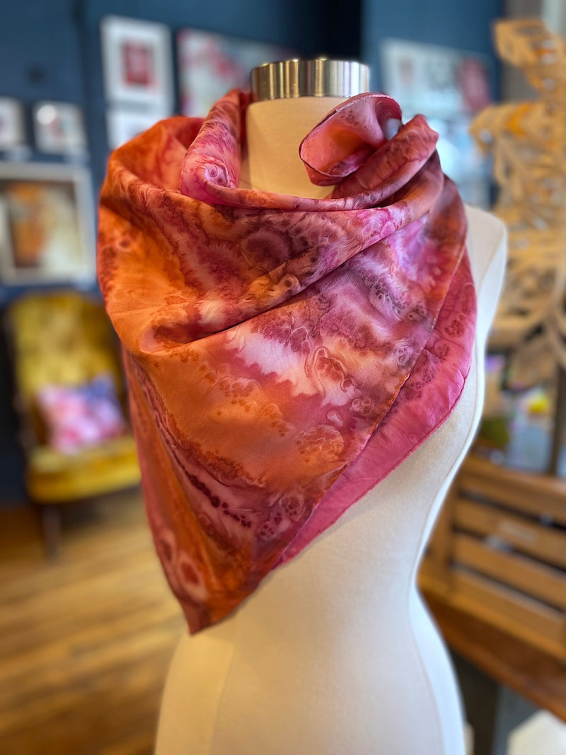Silk Scarves - Shibori Resist