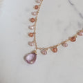 Necklace - Bloom Smile - Pink Topaz Gf