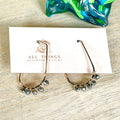 Earrings - Oval, Diamond Hoops