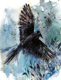 Watercolor Raven